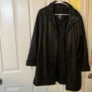 Genuine Black Leather Jacket Size Small